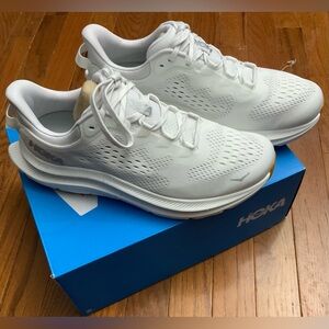 Hoka White Kawana 2  Athletic Sneakers